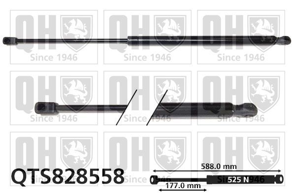 Dujinė spyruoklė, bagažinė QUINTON HAZELL QTS828558