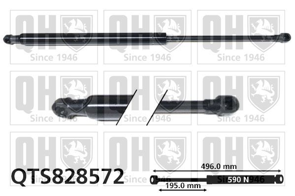 Dujinė spyruoklė, bagažinė QUINTON HAZELL QTS828572