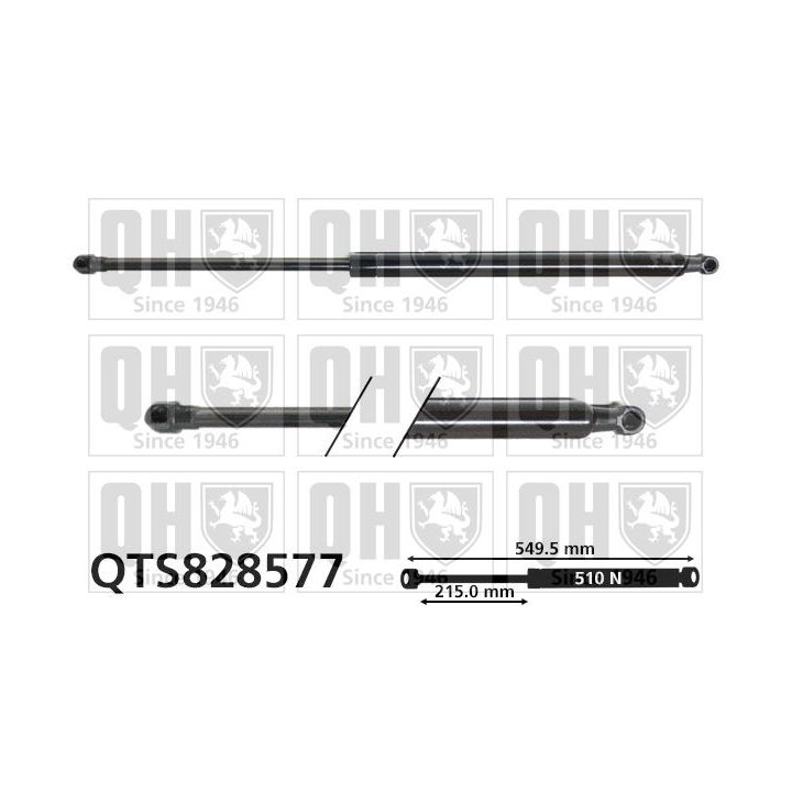 Dujinė spyruoklė, bagažinė QUINTON HAZELL QTS828577