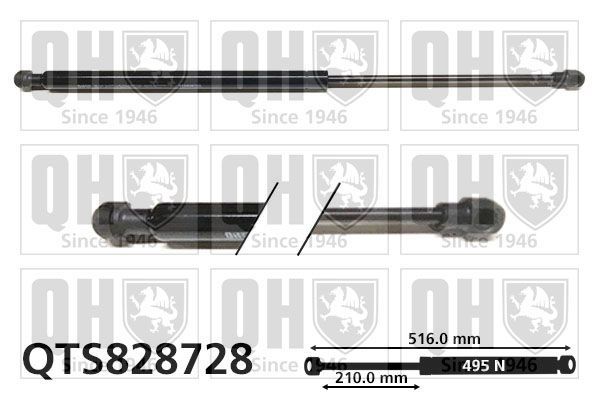 Dujinė spyruoklė, bagažinė QUINTON HAZELL QTS828728