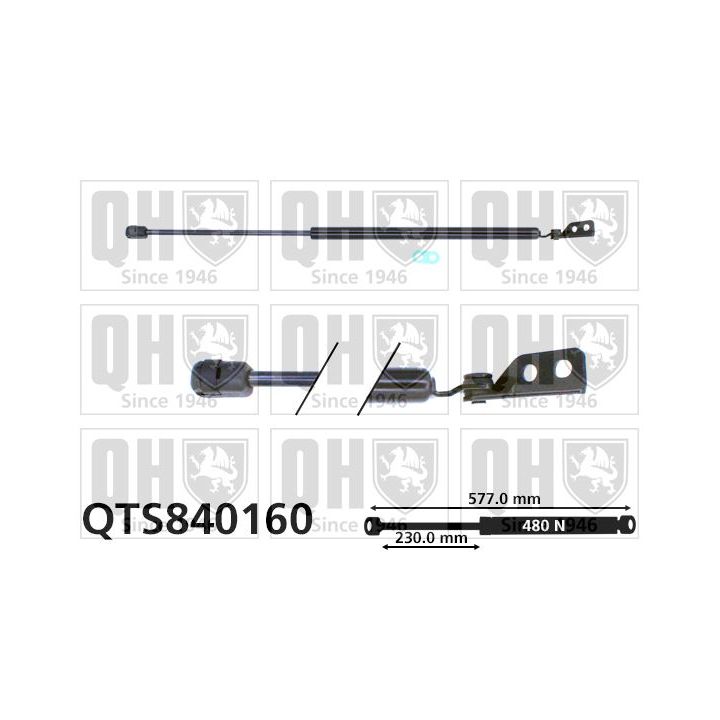 Dujinė spyruoklė, bagažinė QUINTON HAZELL QTS840160