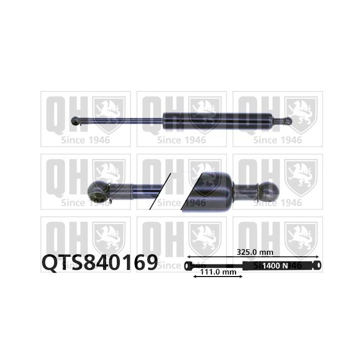 Dujinė spyruoklė, bagažinė QUINTON HAZELL QTS840169