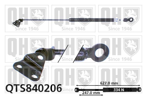 Dujinė spyruoklė, bagažinė QUINTON HAZELL QTS840206