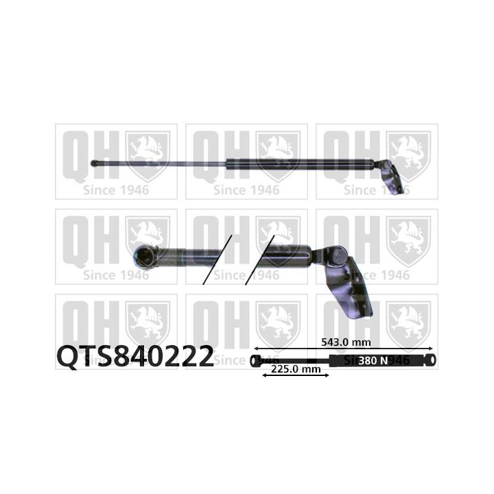 Dujinė spyruoklė, bagažinė QUINTON HAZELL QTS840222