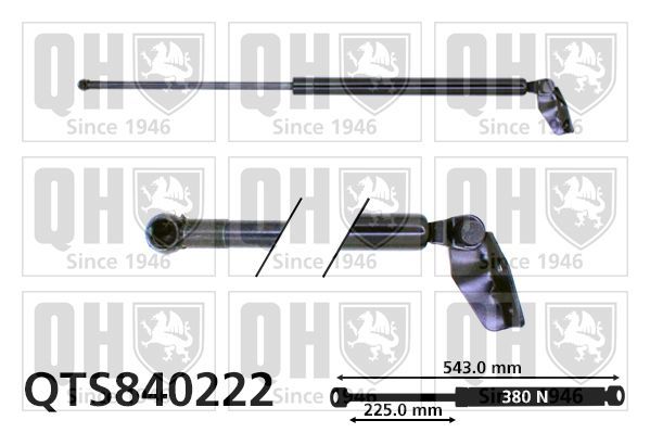 Dujinė spyruoklė, bagažinė QUINTON HAZELL QTS840222