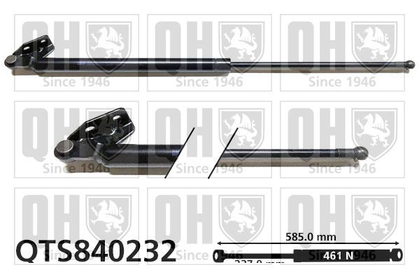 Dujinė spyruoklė, bagažinė QUINTON HAZELL QTS840232