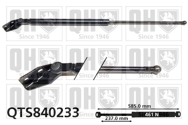 Dujinė spyruoklė, bagažinė QUINTON HAZELL QTS840233