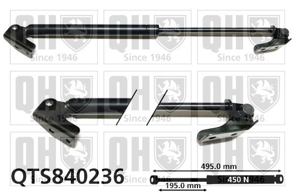 Dujinė spyruoklė, bagažinė QUINTON HAZELL QTS840236