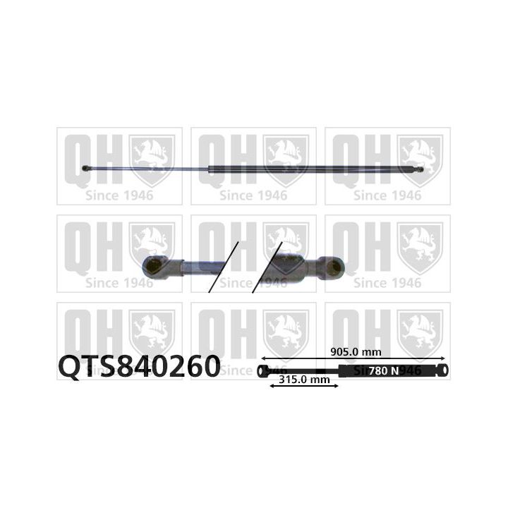 Dujinė spyruoklė, bagažinė QUINTON HAZELL QTS840260