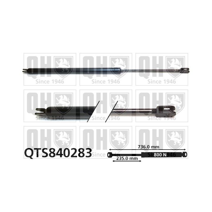 Dujinė spyruoklė, bagažinė QUINTON HAZELL QTS840283