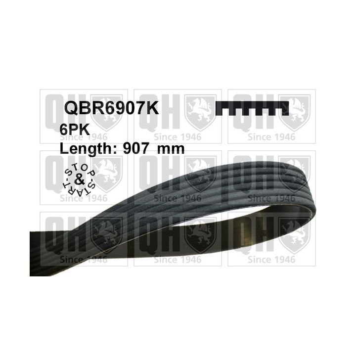 V formos rumbuoti diržai QUINTON HAZELL QBR6907K