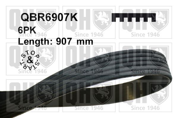 V formos rumbuoti diržai QUINTON HAZELL QBR6907K