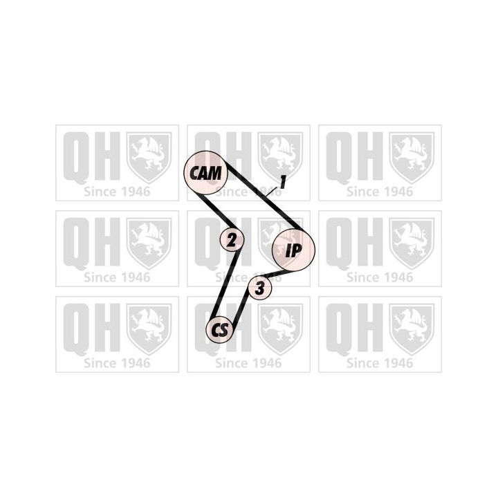 Paskirstymo diržo komplektas QUINTON HAZELL QBK137