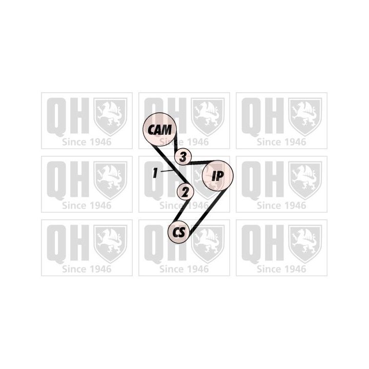 Paskirstymo diržo komplektas QUINTON HAZELL QBK141