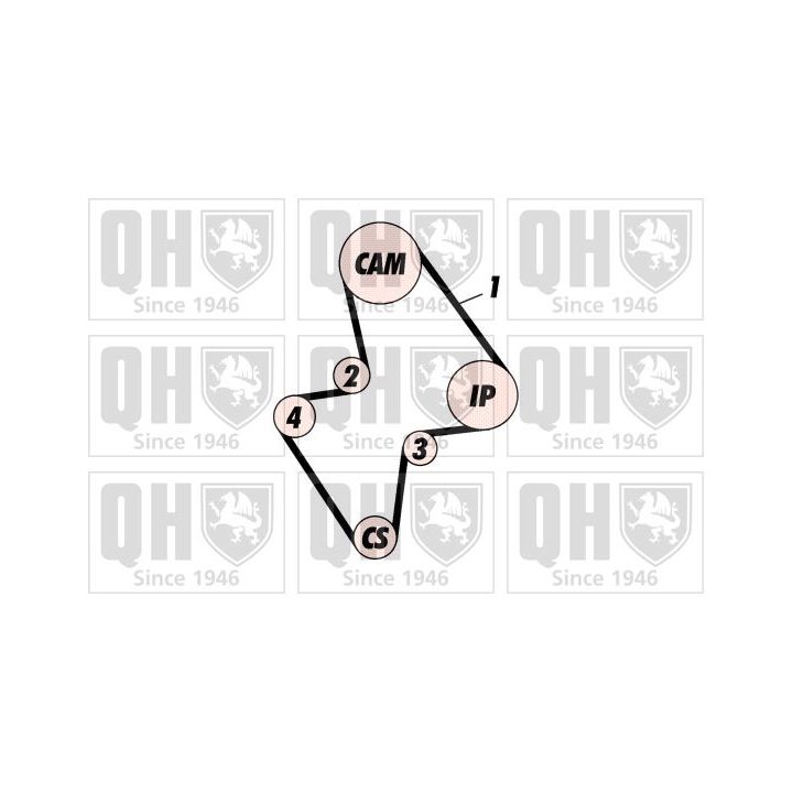 Paskirstymo diržo komplektas QUINTON HAZELL QBK153P