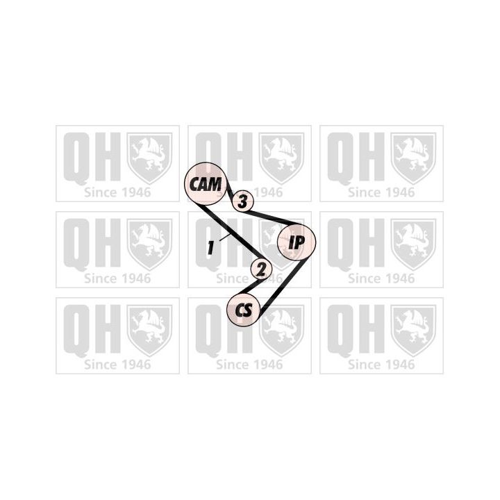 Paskirstymo diržo komplektas QUINTON HAZELL QBK161