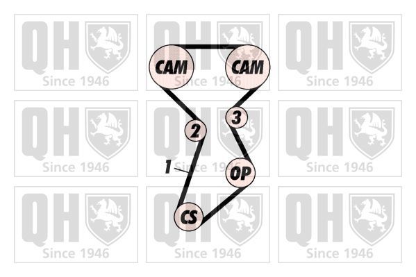 Paskirstymo diržo komplektas QUINTON HAZELL QBK233