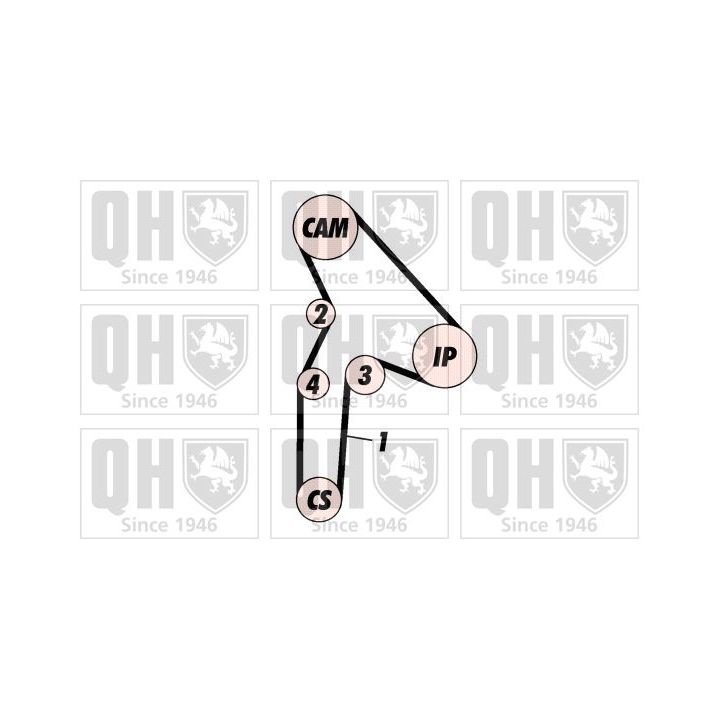 Paskirstymo diržo komplektas QUINTON HAZELL QBK254