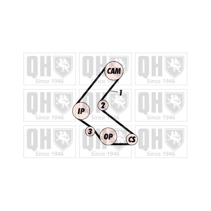 Paskirstymo diržo komplektas QUINTON HAZELL QBK334