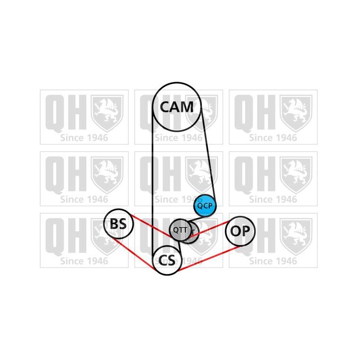 Paskirstymo diržo komplektas QUINTON HAZELL QBK399