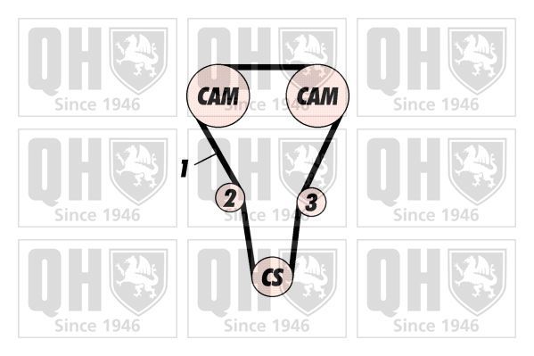 Paskirstymo diržo komplektas QUINTON HAZELL QBK403