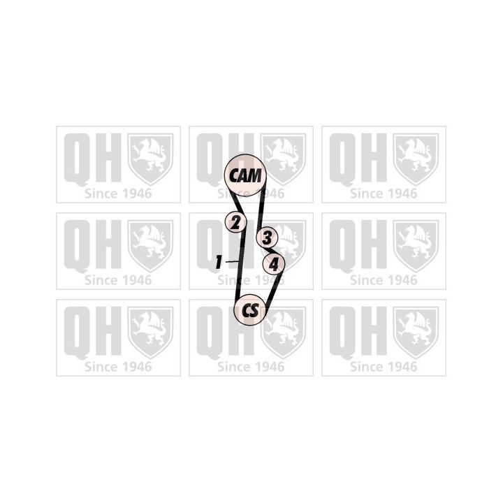 Paskirstymo diržo komplektas QUINTON HAZELL QBK405