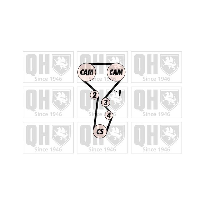 Paskirstymo diržo komplektas QUINTON HAZELL QBK410