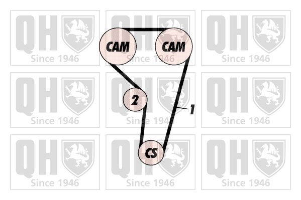 Paskirstymo diržo komplektas QUINTON HAZELL QBK463