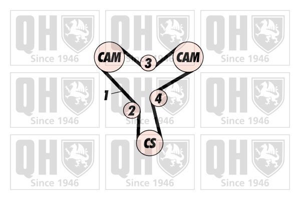 Paskirstymo diržo komplektas QUINTON HAZELL QBK466