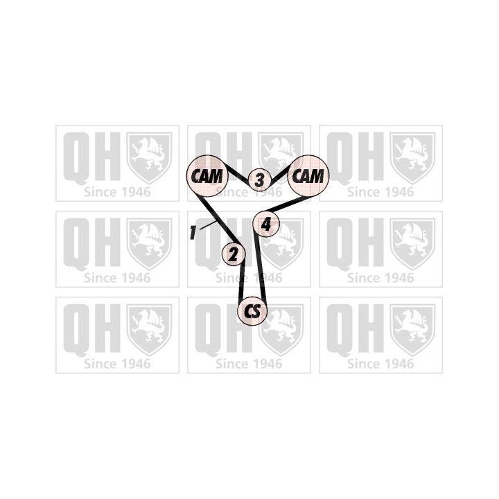 Paskirstymo diržo komplektas QUINTON HAZELL QBK483