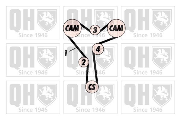 Paskirstymo diržo komplektas QUINTON HAZELL QBK483