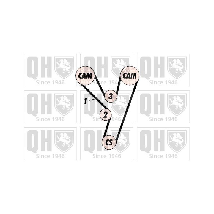 Paskirstymo diržo komplektas QUINTON HAZELL QBK512