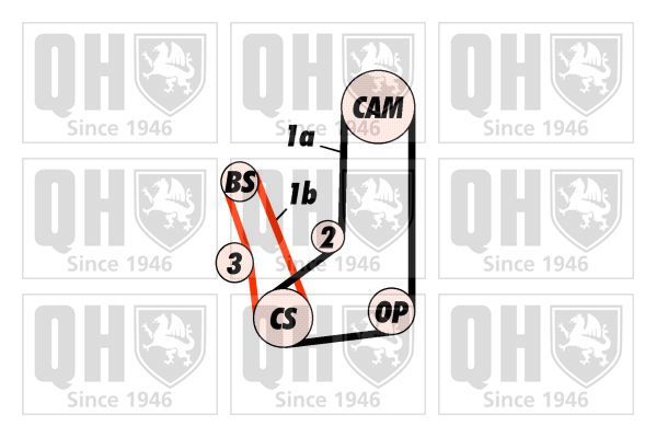 Paskirstymo diržo komplektas QUINTON HAZELL QBK523