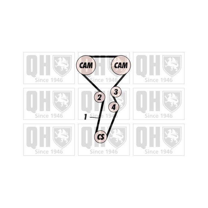 Paskirstymo diržo komplektas QUINTON HAZELL QBK563