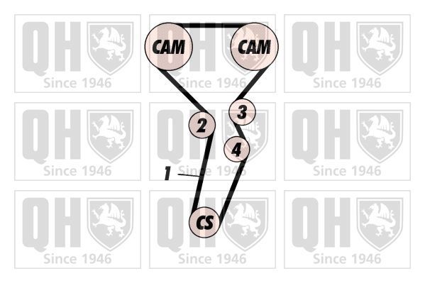 Paskirstymo diržo komplektas QUINTON HAZELL QBK563