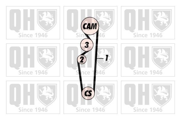 Paskirstymo diržo komplektas QUINTON HAZELL QBK567