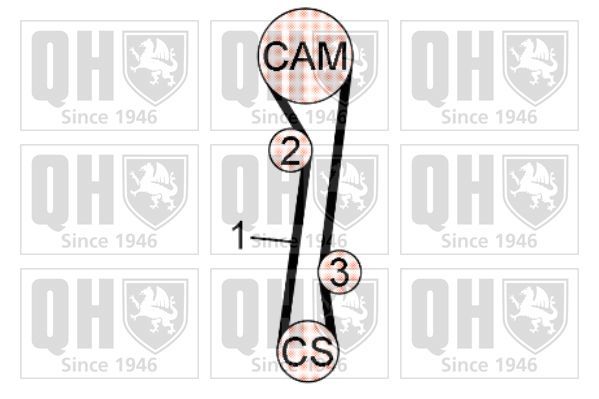 Paskirstymo diržo komplektas QUINTON HAZELL QBK623