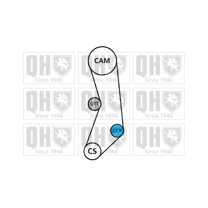 Paskirstymo diržo komplektas QUINTON HAZELL QBK649