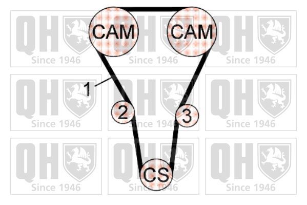 Paskirstymo diržo komplektas QUINTON HAZELL QBK690