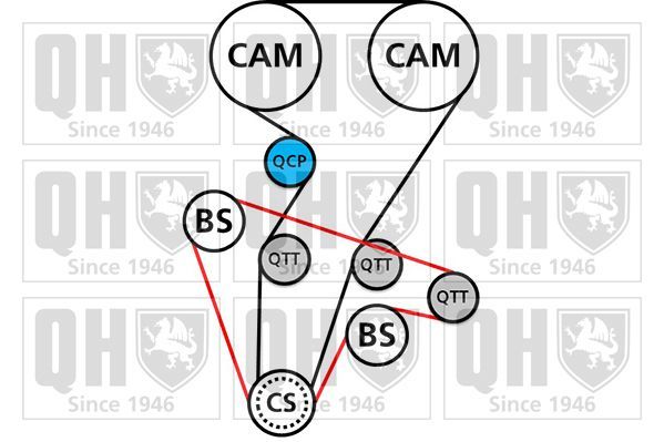Paskirstymo diržo komplektas QUINTON HAZELL QBK693