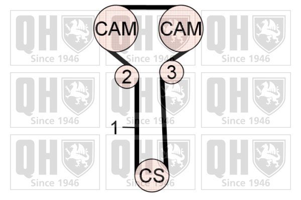 Paskirstymo diržo komplektas QUINTON HAZELL QBK707