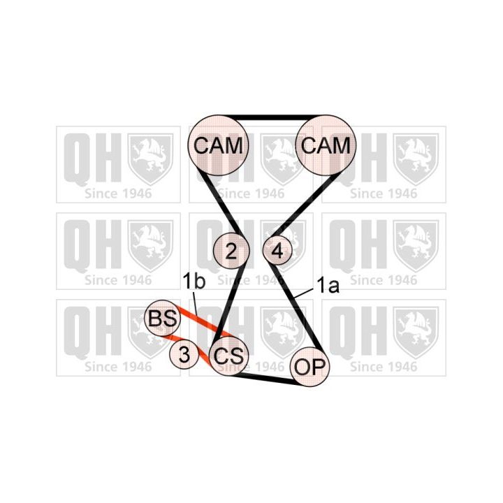 Paskirstymo diržo komplektas QUINTON HAZELL QBK720