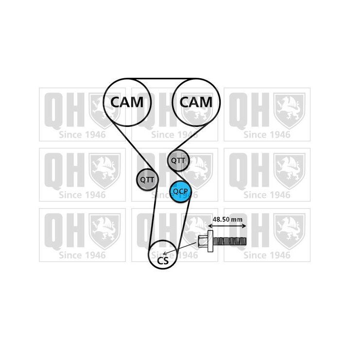 Paskirstymo diržo komplektas QUINTON HAZELL QBK749