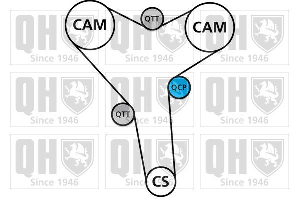 Paskirstymo diržo komplektas QUINTON HAZELL QBK825