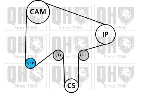 Paskirstymo diržo komplektas QUINTON HAZELL QBK829
