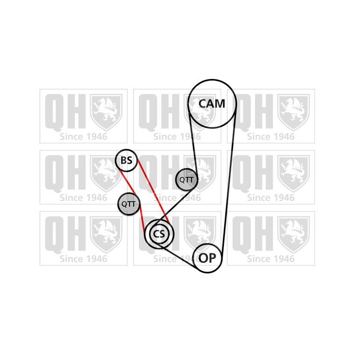 Paskirstymo diržo komplektas QUINTON HAZELL QBK857