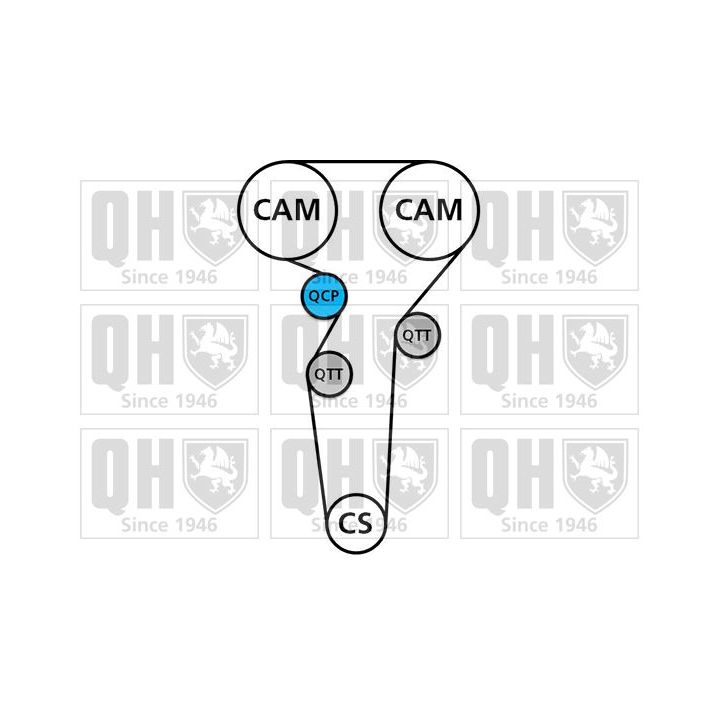 Paskirstymo diržo komplektas QUINTON HAZELL QBK866