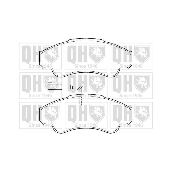 Stabdžių trinkelių rinkinys, diskinis stabdys QUINTON HAZELL BP1342