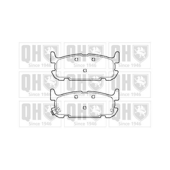 Stabdžių trinkelių rinkinys, diskinis stabdys QUINTON HAZELL BP1490