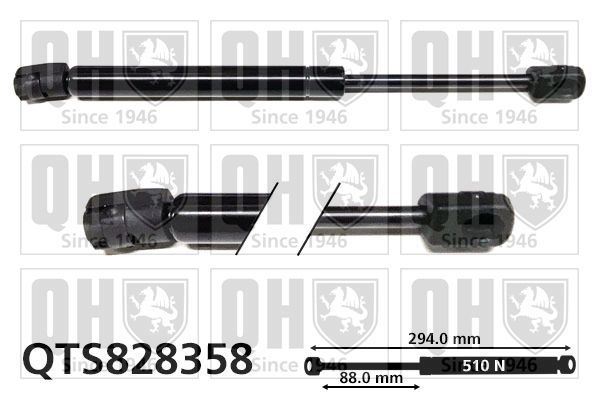 Dujinė spyruoklė, gaubtas QUINTON HAZELL QTS828358